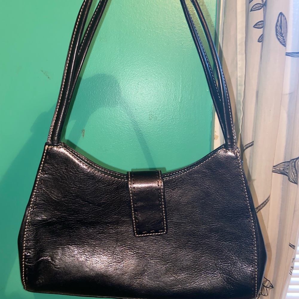 Fossil Vintage Leather Shoulder Bag Black